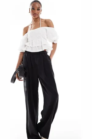 ASOS Pantalones lavado de estilo casual sin cierres con pinzas premium de ASOS DESIGN Tall