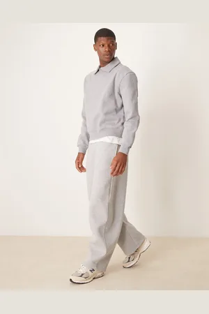 ASOS Joggers gris jaspeado muy holgados de tejido grueso efecto neopreno de