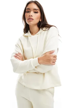 Pieces® Sudadera de chándal con capucha de (parte de un conjunto)-Blanco