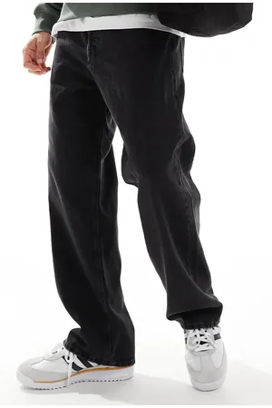 JACK & JONES Vaqueros negro lavado holgados Alex de
