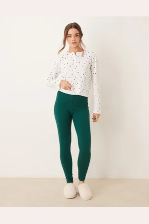 ASOS Leggings verdes con cinturilla a la vista Mix & Match de