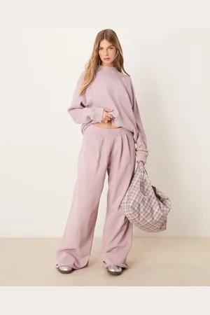 ASOS Joggers color de pernera muy ancha de -Morado