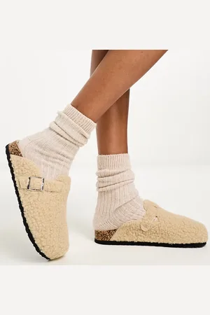Glamorous Mules color de borreguito de -Beis neutro