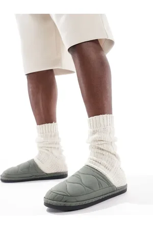 JACK & JONES Pantuflas caquis acolchadas de -Verde