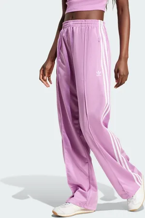 adidas Pantalones de chándal morados sueltos Firebird de