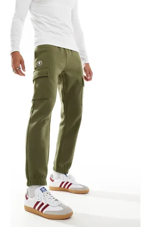 A Bathing Ape Joggers caquis cargo con bajos ajustados y logo de