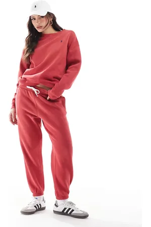 Ralph Lauren Joggers rojos con logo de (parte de un conjunto)