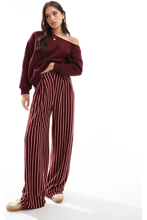 ASOS Joggers de sastre burdeos a blancas de -Multicolor