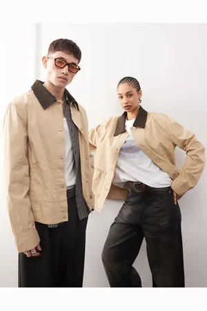 Reclaimed Sobrecamisa Harrington beis unisex de -Neutro