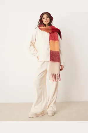 ASOS Pantalones color de estar por casa pernera ancha de microfelpa de -Azul