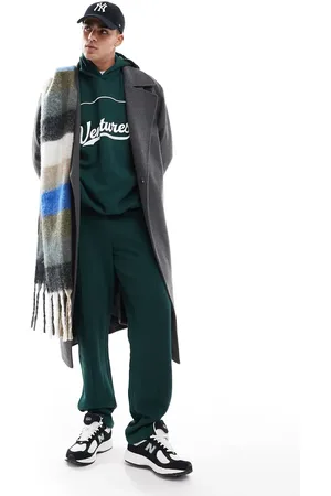 ASOS Joggers verdes de pernera recta con pinzas de (parte de un conjunto)