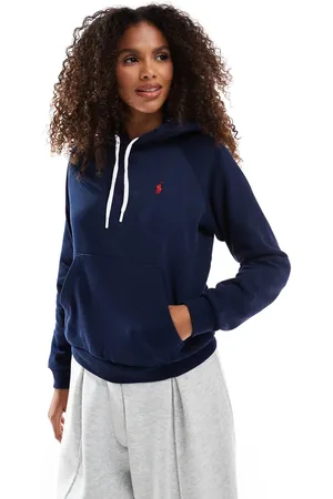 Ralph Lauren Sudadera azul marino de manga larga con capucha de -Negro