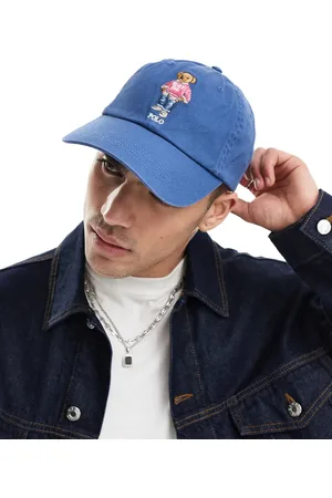 Ralph Lauren Gorra de béisbol con logo de oso playero de sarga de