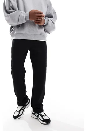 ASOS Joggers negros de pernera recta de tejido grueso de 400 g/m2 premium de