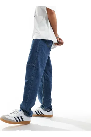 ASOS Vaqueros holgados con pinzas y lavado azul medio de