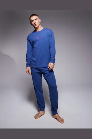 HUGO BOSS Conjunto de ropa de estar por casa oscuro de manga larga Laze de HUGO Bodywear
