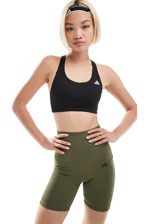 adidas Sujetador deportivo de sujeción media de canalé de adidas Training