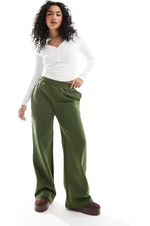 Miss Selfridge Joggers caquis de pernera ancha de -Verde