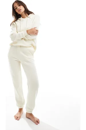Pieces® Joggers de chándal con lazada en la cintura de (parte de un conjunto)-Blanco