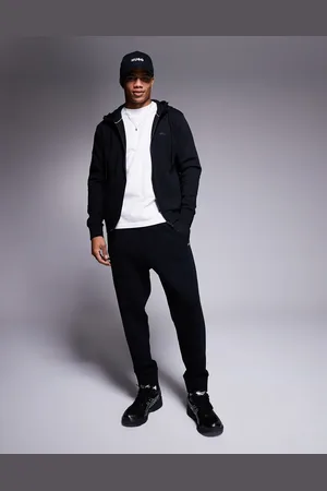 HUGO BOSS Joggers negros de corte estándar con bajos ajustados Hadiko de (parte de un conjunto)