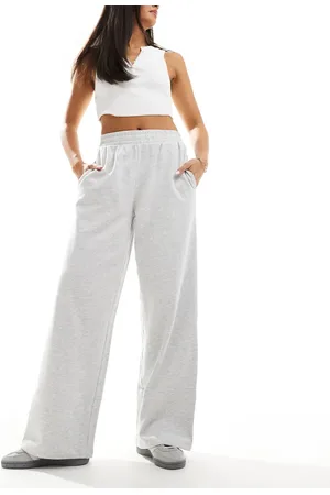 Miss Selfridge Joggers gris jaspeado de pernera ancha de