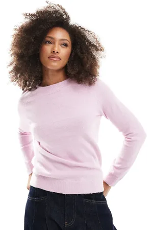 ONLY Jersey rosa claro con cuello redondo de -Morado