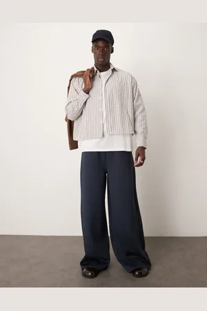 ASOS Joggers muy anchos de tejido efecto neopreno de -Gris