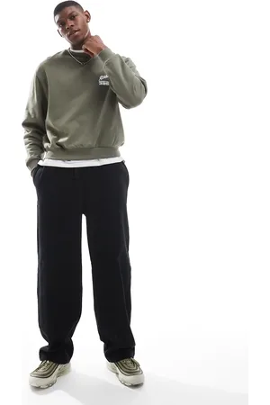 ASOS Joggers negros muy holgados de tejido grueso de
