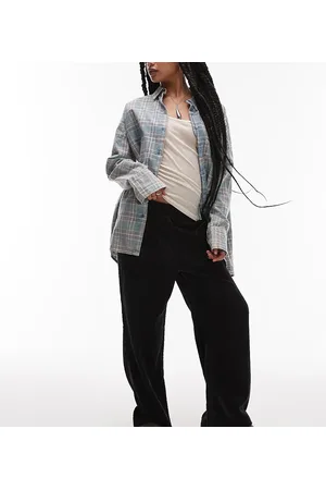 Topshop Joggers negros de pana de