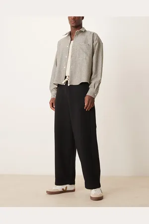 ASOS Joggers negros de corte globo de tejido grueso de (parte de un conjunto)