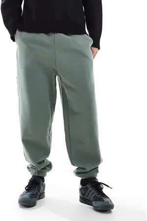 ASOS Joggers verde medio extragrandes de tejido grueso de 400 g/m2 premium de