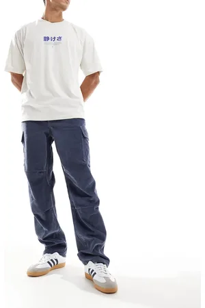 ASOS Pantalones azules cargo holgados de pana de -Gris