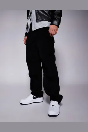 ASOS Pantalones negros holgados cargo de pana de
