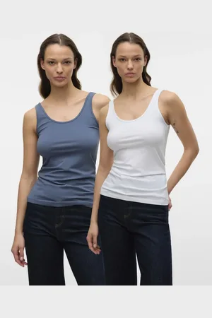 VERO MODA Top azul China de tirantes de
