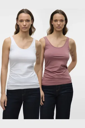 VERO MODA Top rosa nostalgia de tirantes de