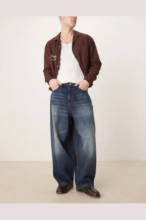 ASOS Vaqueros negro lavado holgados y extragrandes de -Azul