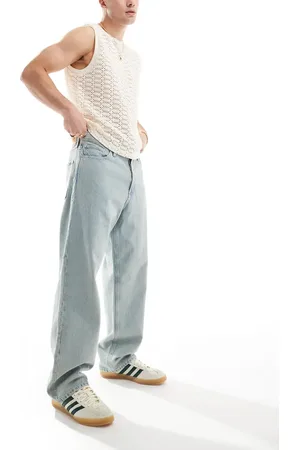 JACK & JONES Vaqueros holgados con lavado azul claro Alex de