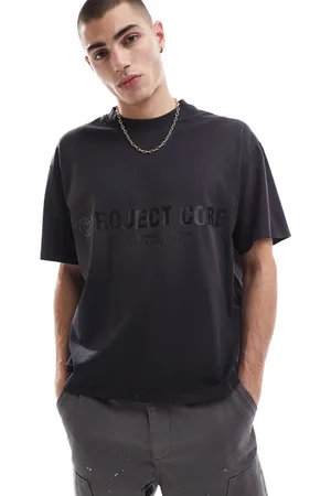 JACK & JONES Camiseta corta lavado extragrande con estampado Project Core de