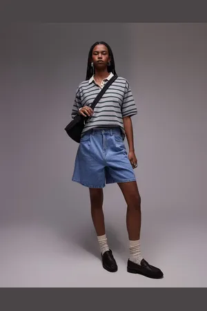 MANGO Pantalones cortos vaqueros de corte alargado holgado de