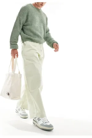 ASOS Pantalones color crudo holgados y extragrandes cargo de -Beis neutro