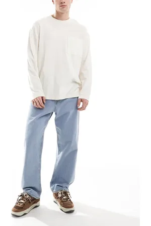 JACK & JONES Vaqueros holgados con lavado azul claro vintage Alex de