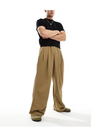 ASOS Chinos holgados y extragrandes con pinzas de -Verde