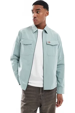 Fred Perry Sobrecamisa claro técnica con cremallera de