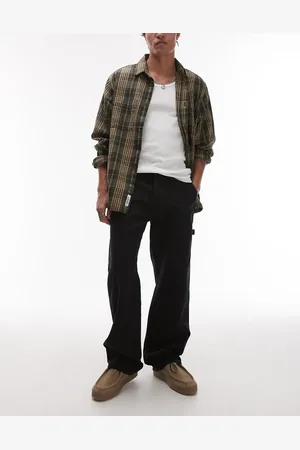 Dickies Pantalones negros de estilo carpintero de lona de