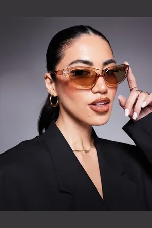 River Island Gafas de sol estilo ojos de gato estrechas de -Neutro