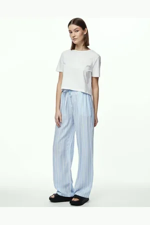 Pieces® Pantalones azul jacinto de talle alto de