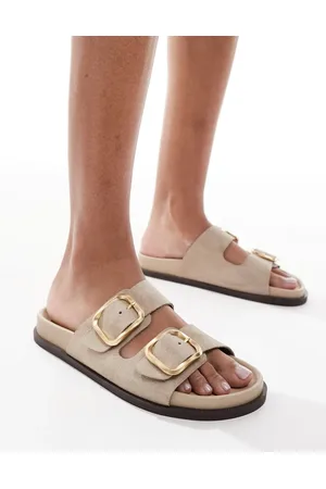 Schuh Sandalias con dos hebillas de ante Tylee de -Neutro