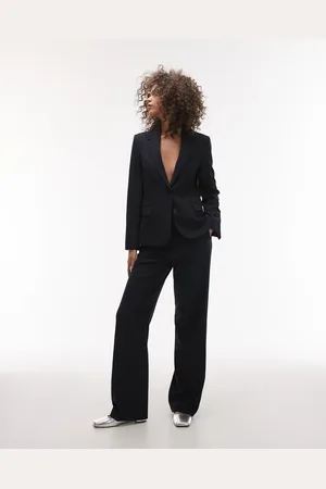 MANGO Pantalones con raya diplomática fina de tejido ligero de (parte de un conjunto)