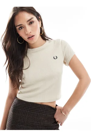 Fred Perry Camiseta corto de canalé de -Neutro