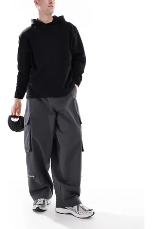 ASOS Pantalones holgados y extragrandes cargo con detalle de cremalleras de
